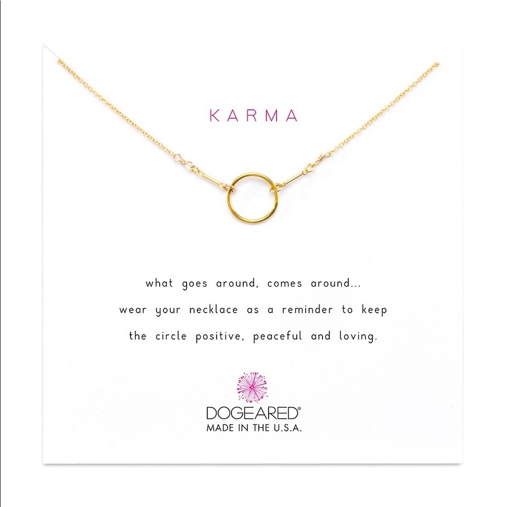 Dogeared New Gold Karma Necklace